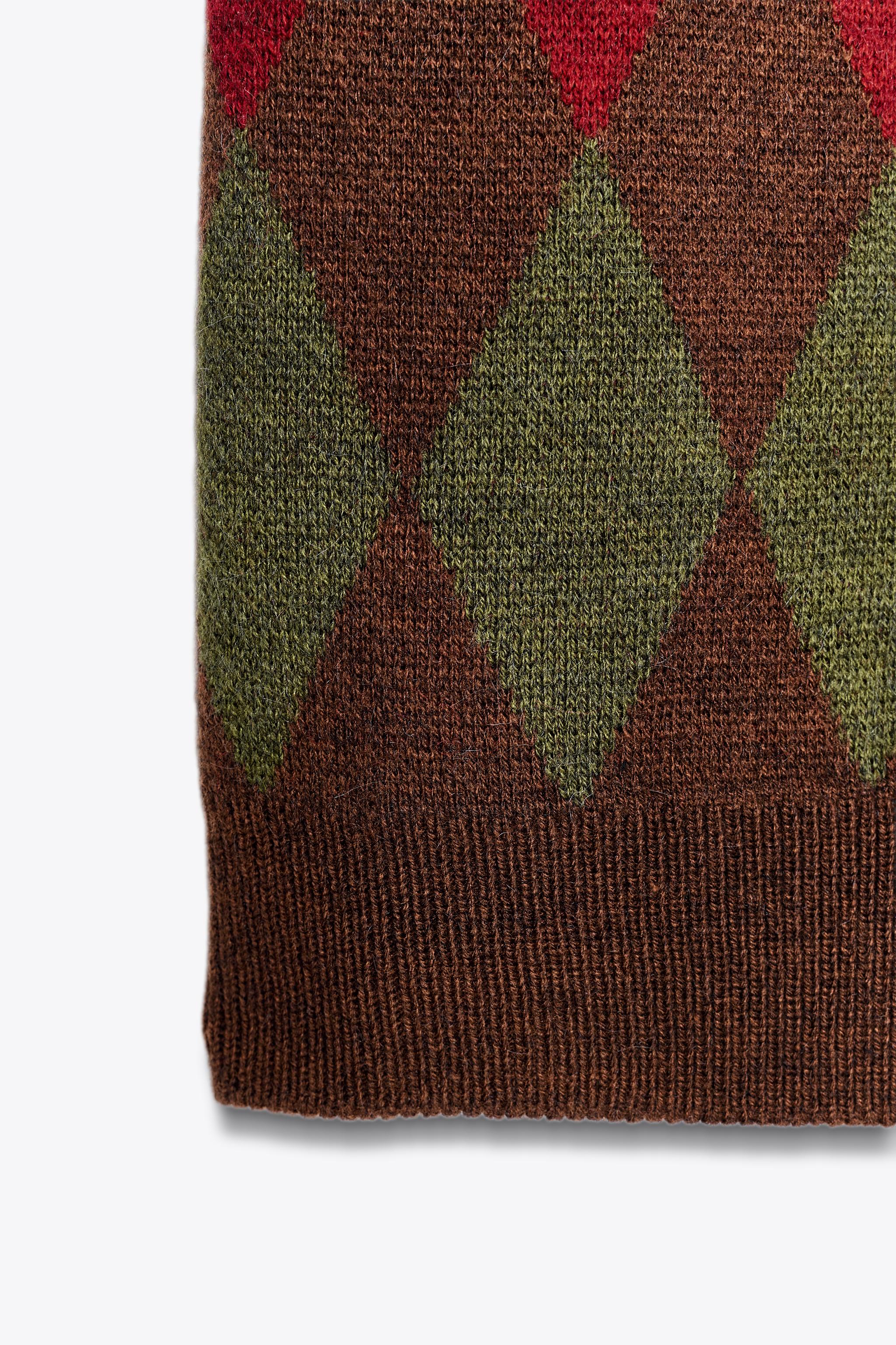 VESTE POLO EN MAILLE LOSANGES